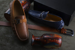 Italian Leather Loafers for Men. Mens Leather Slip On Shoes