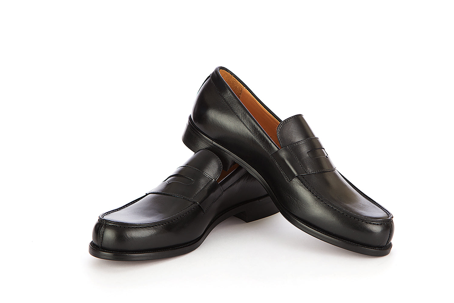 Black Penny Loafers: Italian Penny Loafer Shoes Men – Vittore Italian Shoes