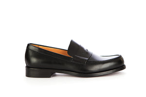 Handmade Black Penny Loafers Online 