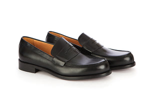 Black Penny Loafers Leather For Men India