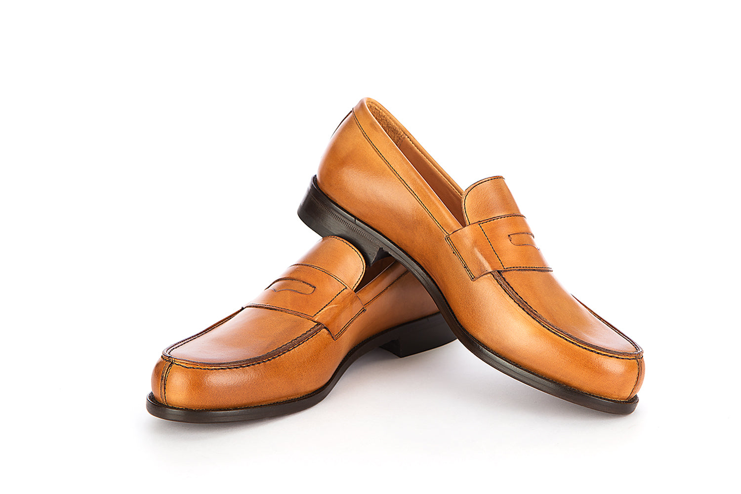 Tan leather moccasins outlet