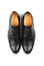 Load image into Gallery viewer, Mens Black Brogue Shoes Online India
