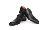 Load image into Gallery viewer, Mens Black Single Monk Strap Italian Shoes Online
