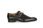 Load image into Gallery viewer, Mens Black Single Monk Strap Shoes India
