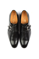 Load image into Gallery viewer, Black Single Monk Strap Mens Shoes
