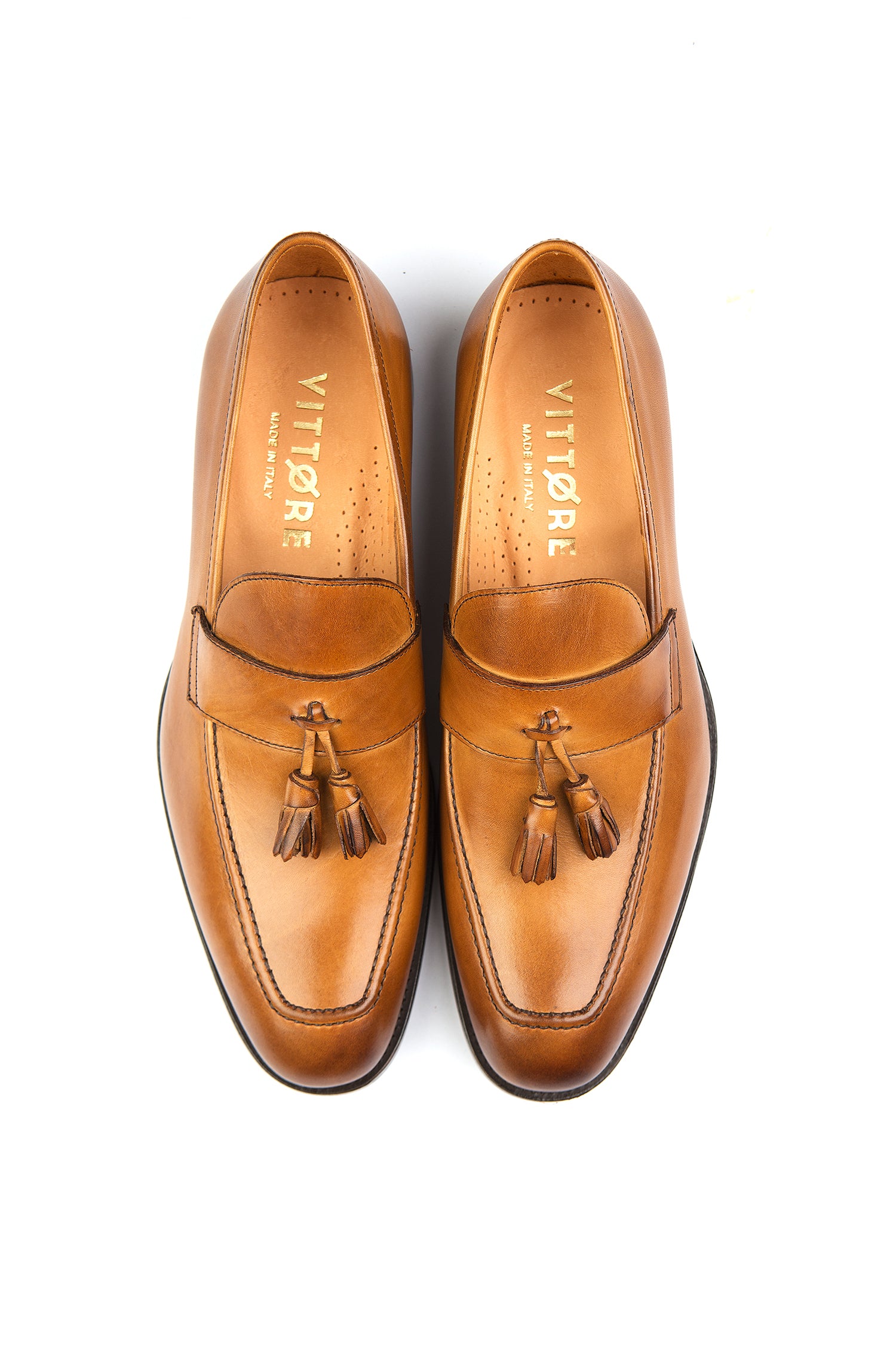 Tan Loafers with Tassels