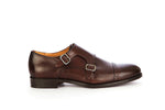 Load image into Gallery viewer, Brown Leather Monk Strap Dress Shoes for Men India
