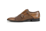 Load image into Gallery viewer, Cognac Double Monk Strap Dress Shoes
