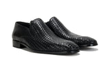 Load image into Gallery viewer, Black Leather Slip On shoes 
