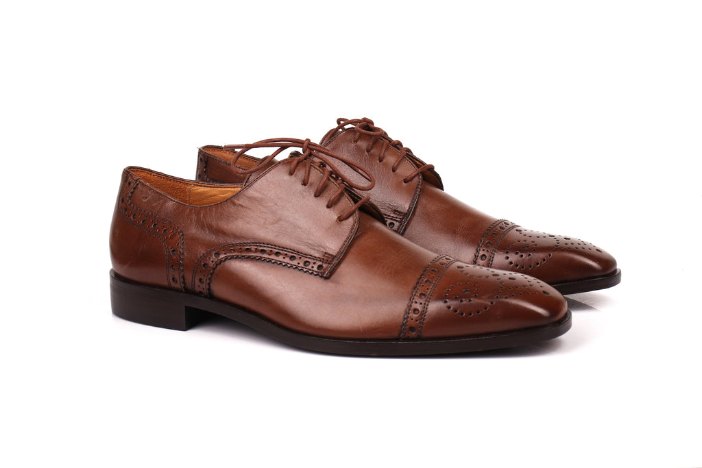 Brandy Brown Derby Shoes