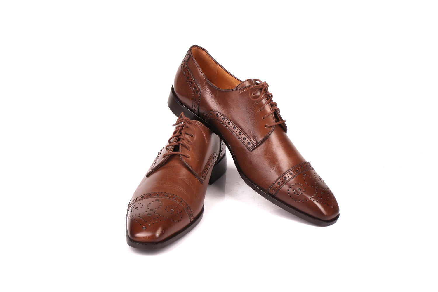 Italian Brown Derby Shoes for men