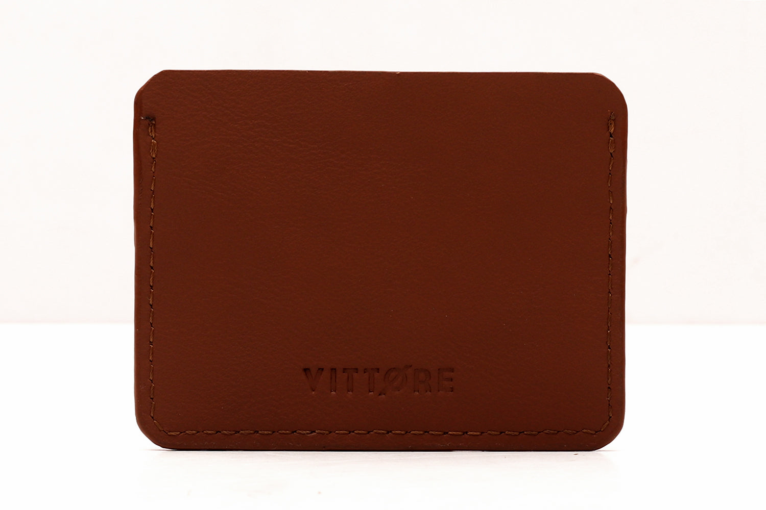 Vittore Tan Leather Credit Card Holder Wallet for Men