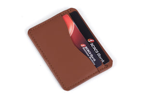 Tan Leather ATM Card Holder Wallet for Men