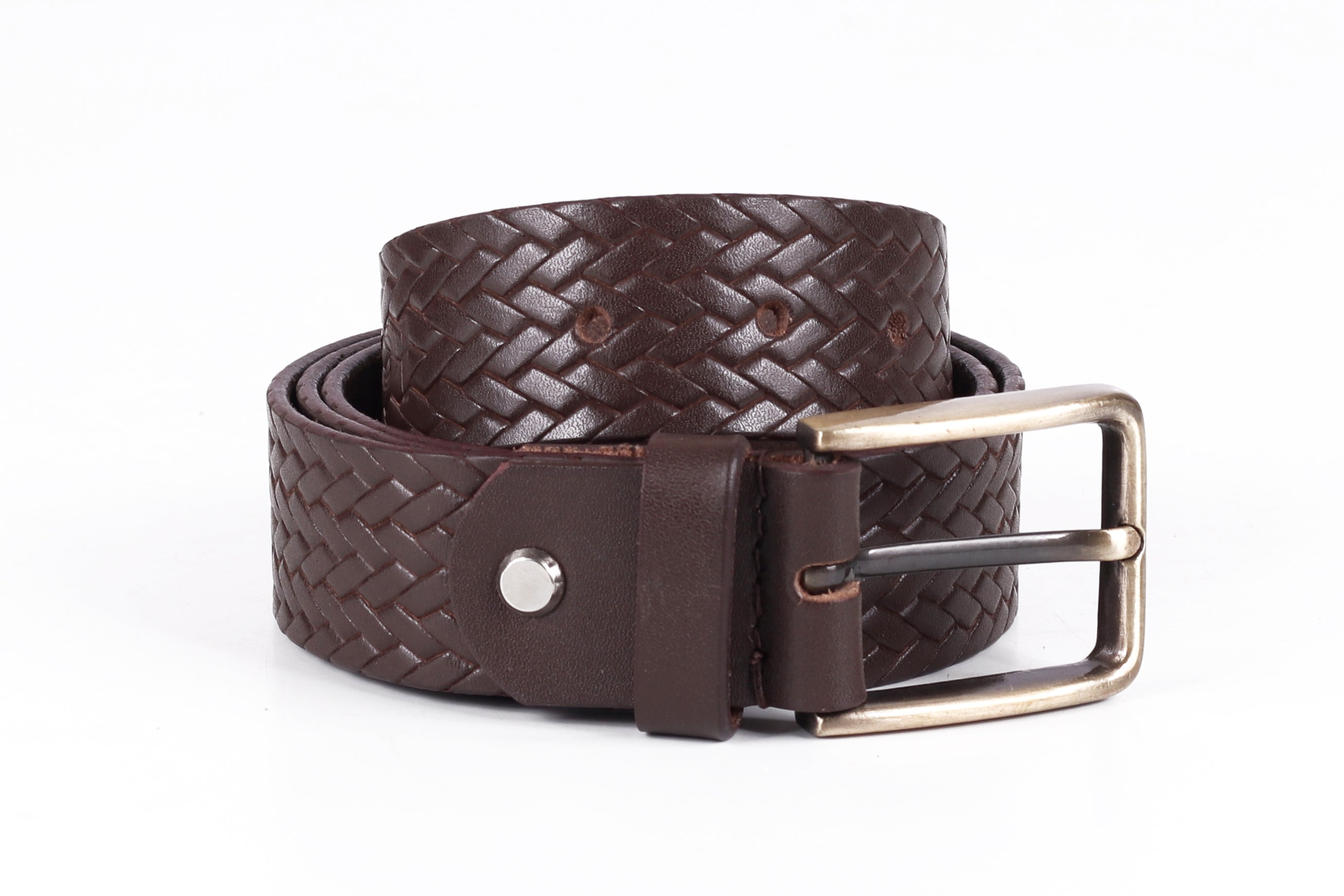 Mens Dark Brown Leather Belt Online