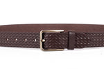 Load image into Gallery viewer, Mens Dark Brown Leather Belt Online
