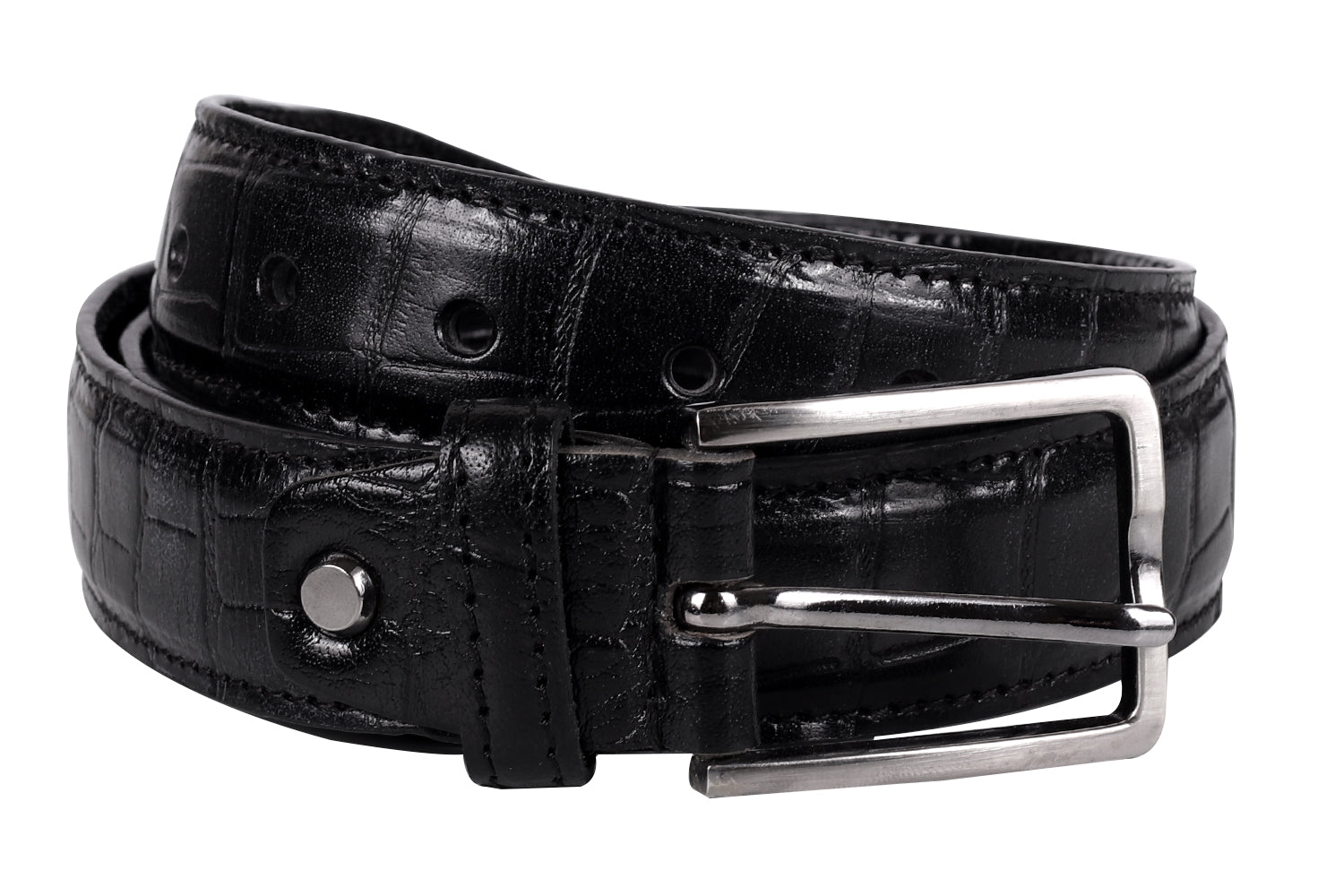 black leather belt