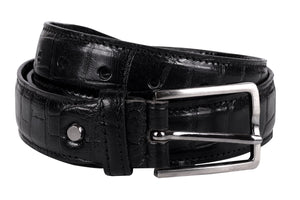 black leather belt