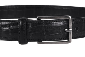 black leather belt