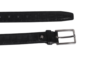 premium black leather belt for men India