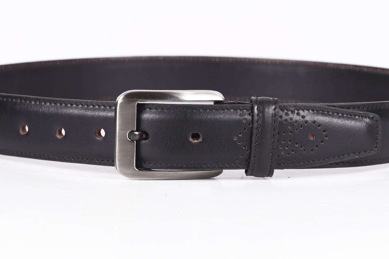 Black Leather Belt for Men
