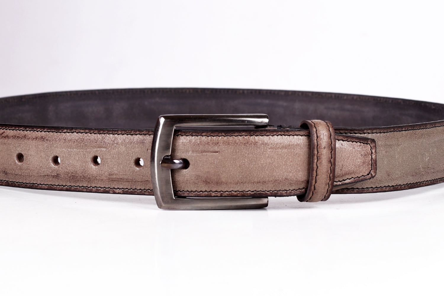 Mens Beige Leather Belt India