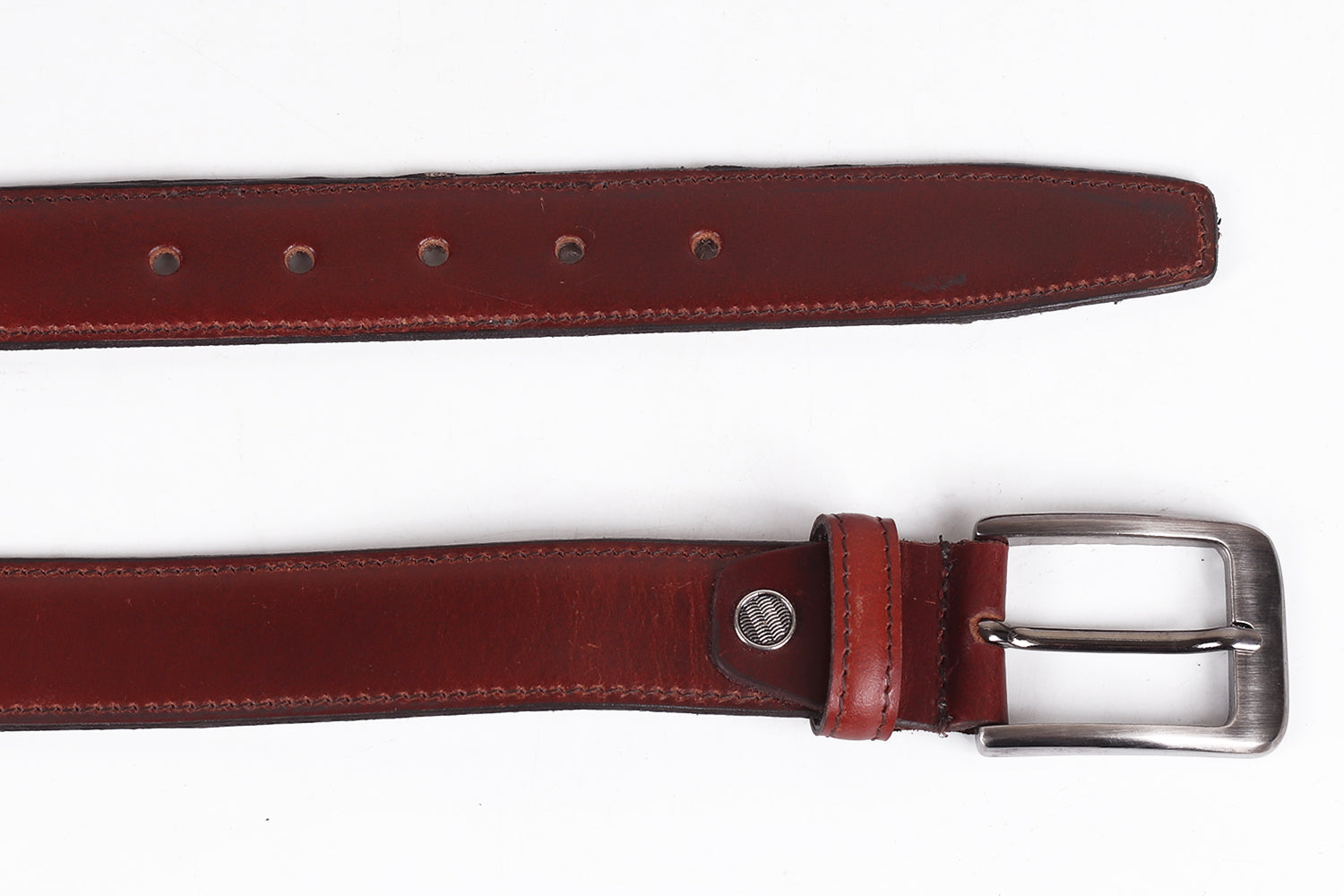Cognac Leather Belt for Men