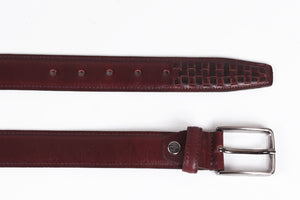 Mens Brown Belt Made in Italy, Mens Burgundy belt