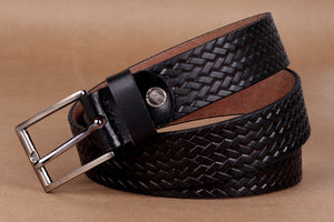 Black Weave Belt - Alessia