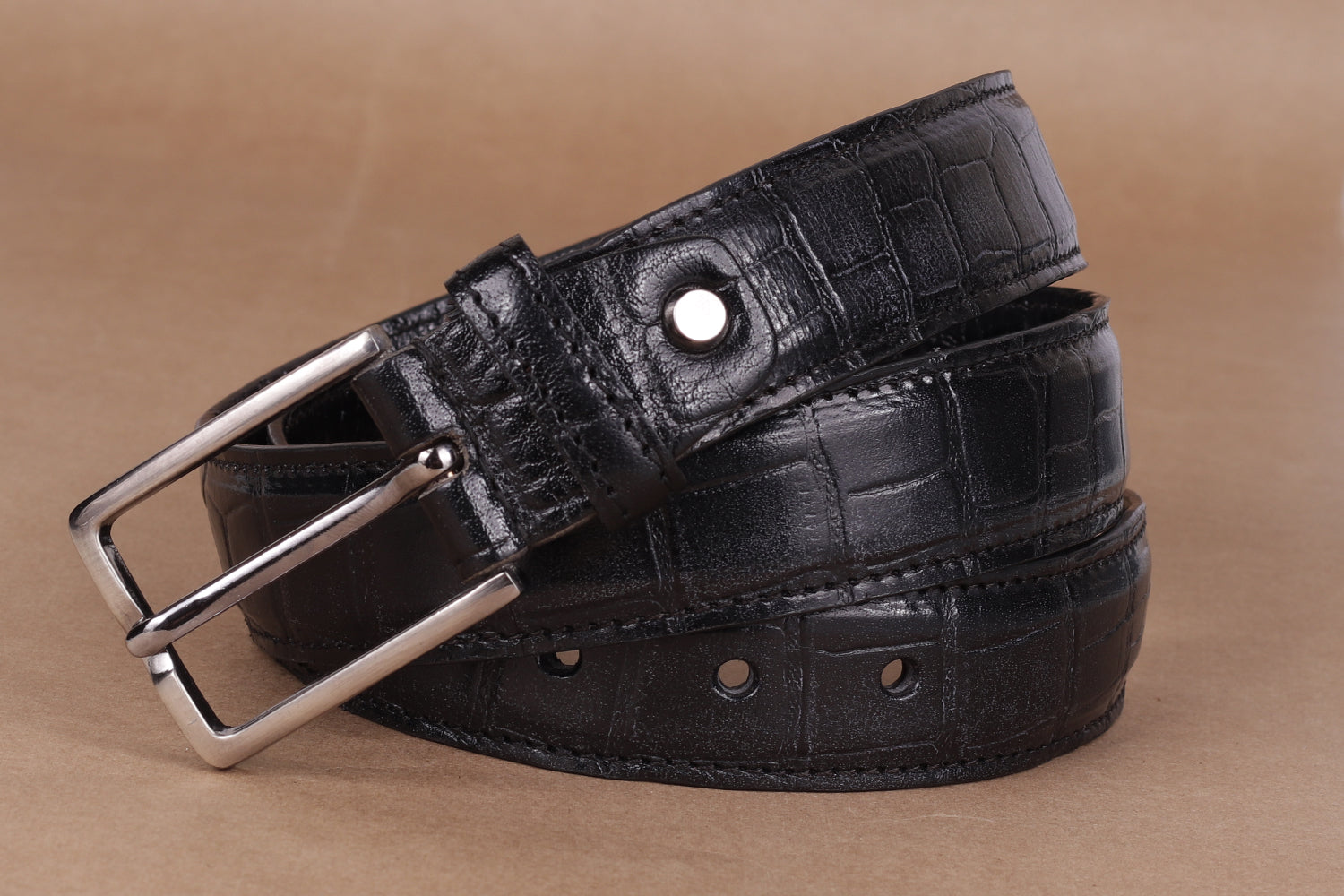 Mens Black Leather Belt Online