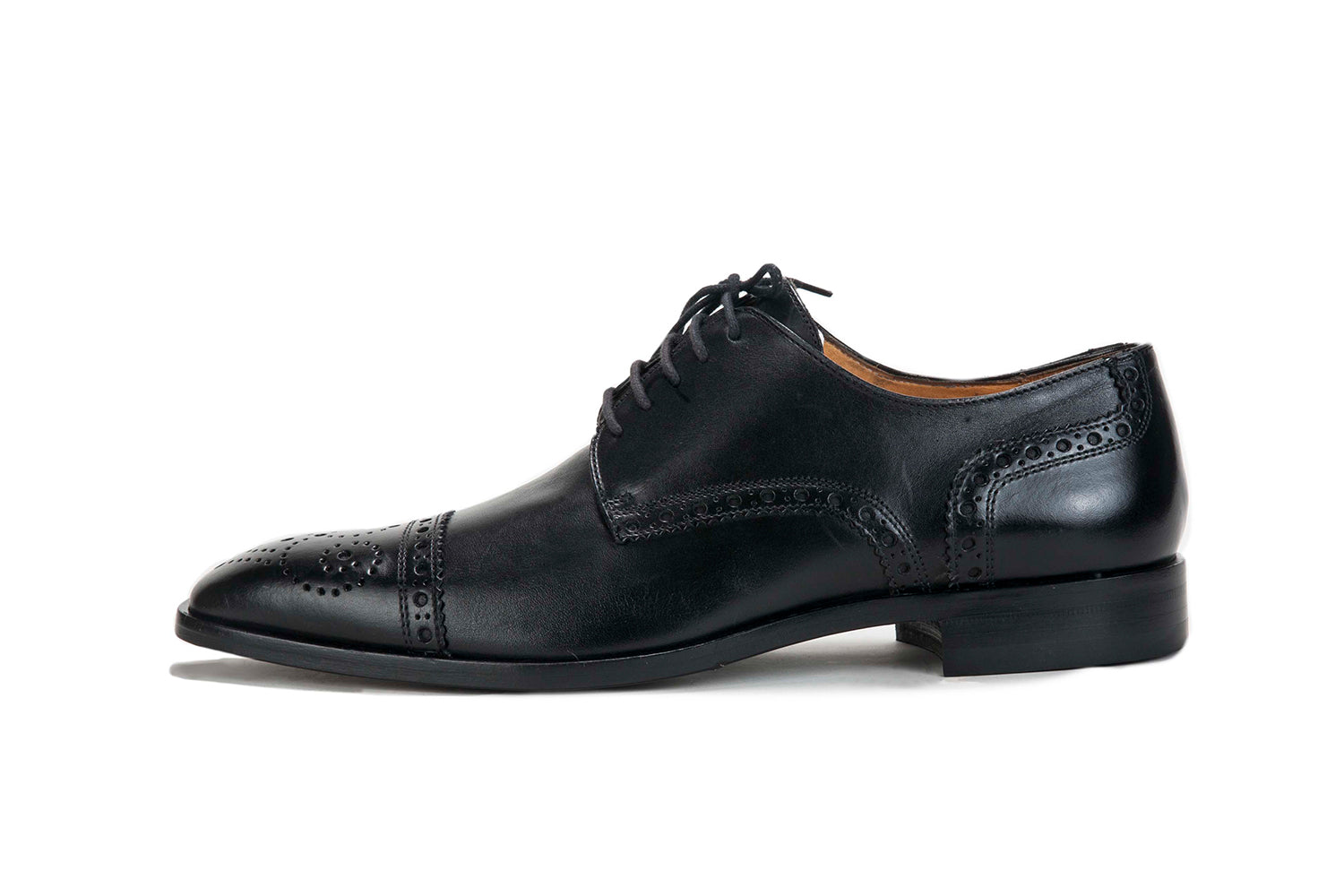 Black Brogue Lace Up Luxury Shoes