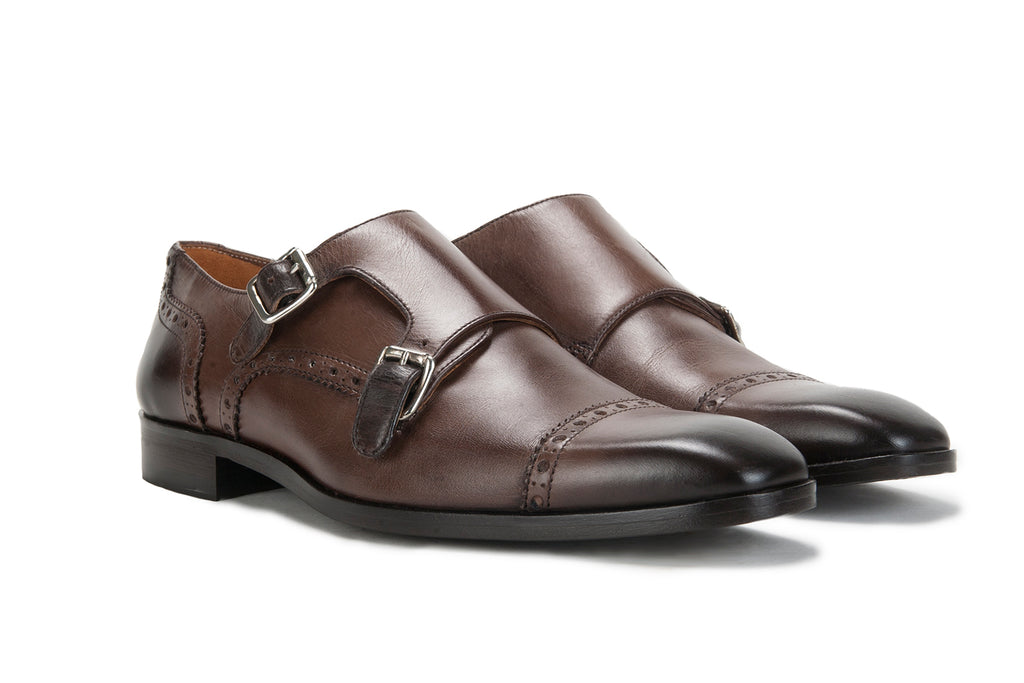 Brown Monk Strap Shoes