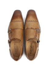 Load image into Gallery viewer, Tan double monk shoes 
