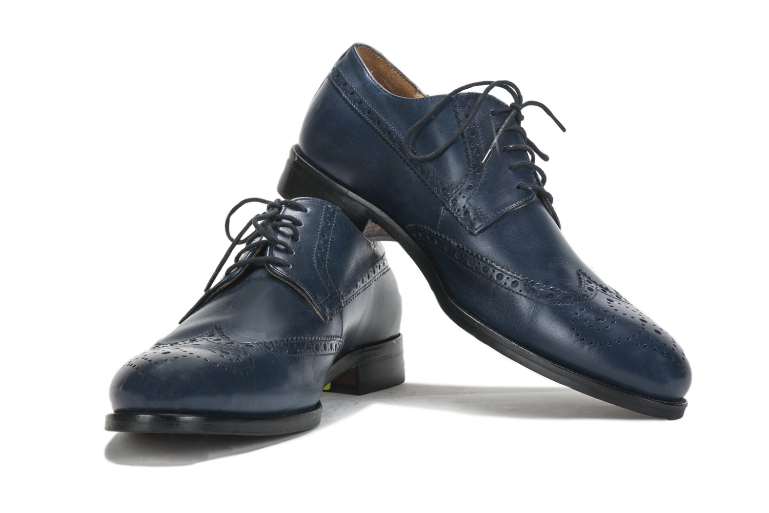 Blue Leather Shoes for Men