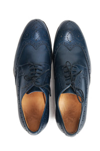 Blue Brogue Shoes Mens